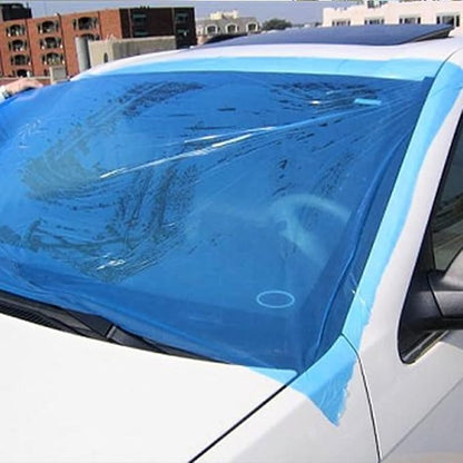 Auto Wrap Adhesive Film - 36" x 100' Roll - Crash Wrapfilm - Easy to Apply, Strong, Durable and Puncture Resistant - Blue