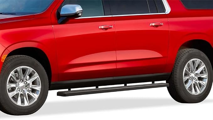 APS Running Boards (Nerf Bars Step) Compatible with Chevy Suburban 2021-2026 (Stainless Steel Black Powder Coated 6 inches)