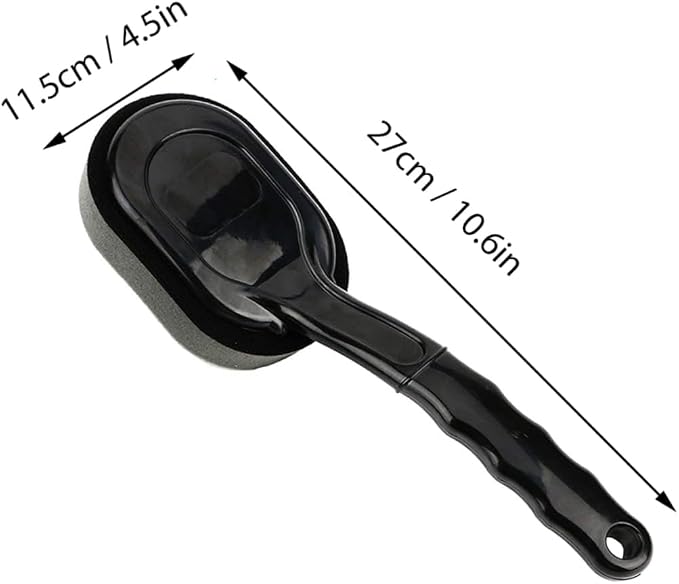Cabilock Replaceable Handle Tire Shine Brush 4-Piece Tire Dressing Applicator Set for Car Detailing Foam Sponge Wheel Brush