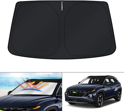 KUST Windshield Sun Shade for Hyundai Tucson Accessories 2016-2025 2026 Window Sunshade Sun Visor Protector Foldable Blocks UV Rays Keep Your Car Cooler