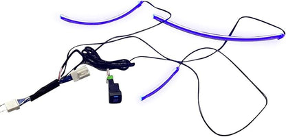 HIGH FLYING 2019-2025 for Toyota RAV4 Center Console Dashboard LED Light Strip with On+Off Switch 3pcs Car Interior Accessories (Blue)