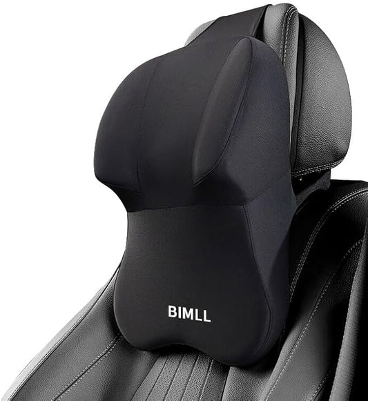 Car Neck Pillow, Ergonomic Memory Foam Headrest Pillow, Increase and Widen, Soft Against the Skin and Breathable, Alleviate Various Cervical Spine Issues Caused by Long-Distance Driving (Black)