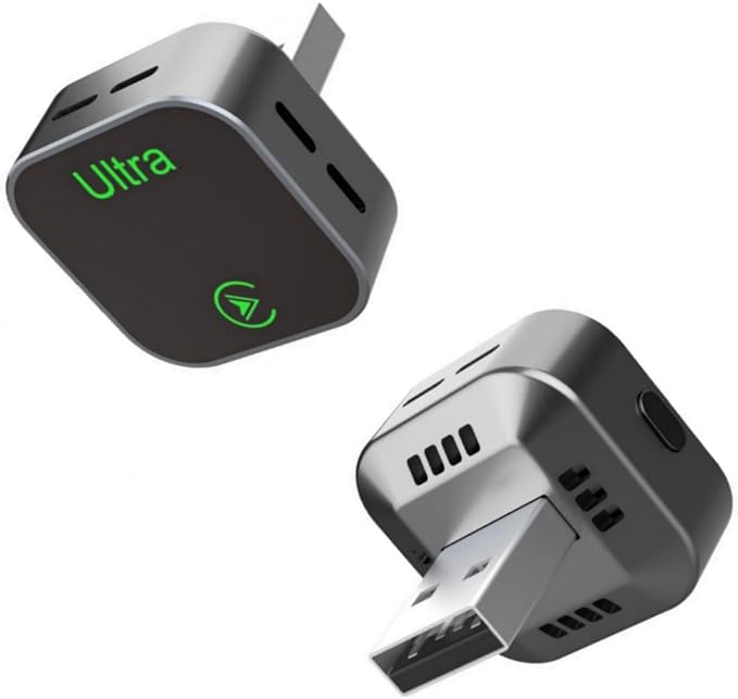 2-in-1 Wireless CarPlay Adapter, 2026 New, Wired to Wireless CarPlay & Android Auto, Mini Compact USB-A/Type-C Design, Plug and Play