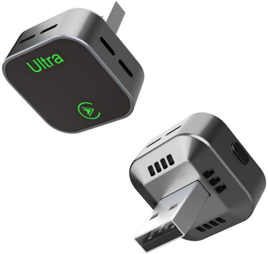 2-in-1 Wireless CarPlay Adapter, 2026 New, Wired to Wireless CarPlay & Android Auto, Mini Compact USB-A/Type-C Design, Plug and Play