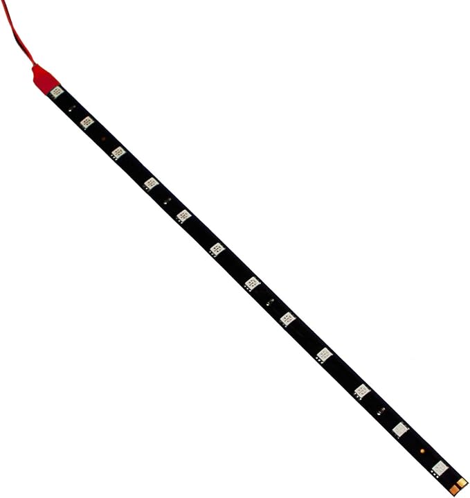 DC 12V Waterproof 1Ft 12 LED Strip Underbody Light with 6 inches Wires for Motor (Purple,Pack of 6)