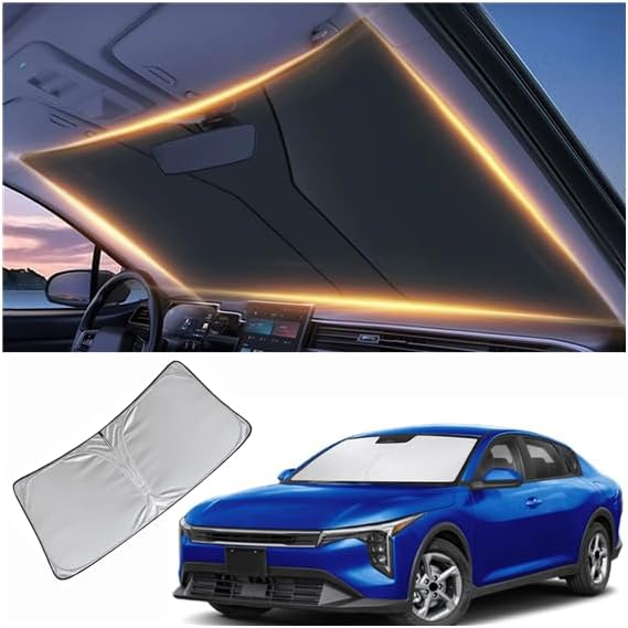 Windshield Sun Shade for Kia K4 Front Window Shades Cover for 2010-2024 2025 2026 K4 Windshield Sun Visor Protector Car Accessories