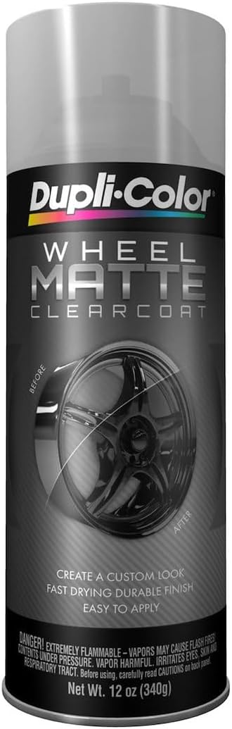 Dupli-Color EHWP10600 Wheel Coating Clearcoat, Matte, Clear, 12 oz.