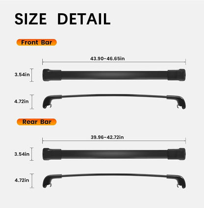 300lbs Lockable Roof Rack Cross Bars Compatible with 2025 2026 Subaru Forester Sport/Touring, Aluminum Roof Rails Crossbars for Rooftop Cargo Carrier Luggage Kayak Canoe Bike Snowboard Rack