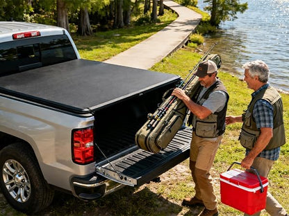 Soft Roll Up Truck Bed Tonneau Cover Compatible with 2002-2018 Dodge Ram 1500; 2003-2025 2026 Ram 2500 3500; 2019-2024 Classic | 6'4" (76") Bed Without Rambox