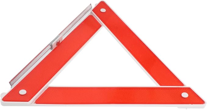 GARVALON 2pcs Emergency Warning Triangle for Vehicles Reflective Safety Sign Design Durable and Construction Essential Roadside Safety Tool for Traffic Situations