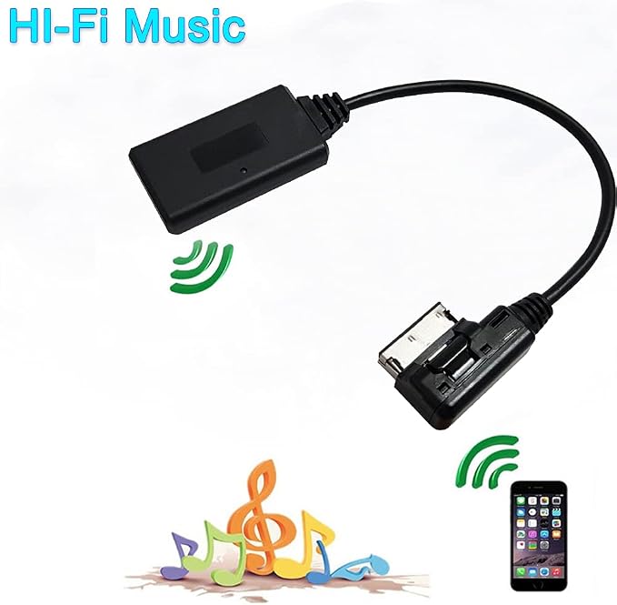 Bluetooth Adapter Compatible with Mercedes Benz Car Apple Android Phone Music MMI Interface Wireless Cable Capable Devices