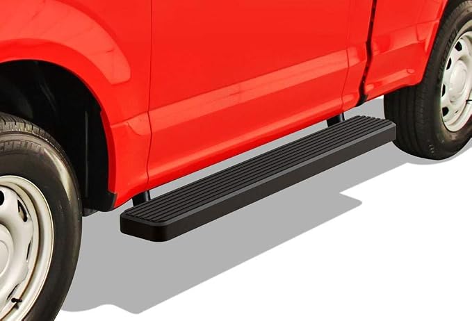 APS Running Boards 6-inch Black Compatible with Ford F150 2015-2026 Regular Cab & F-250 F-350 Super Duty 2017-2026 Stainless Steel (Nerf Bars Side Steps Side Bars)