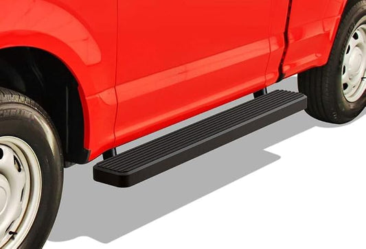 APS Running Boards 6-inch Black Compatible with Ford F150 2015-2026 Regular Cab & F-250 F-350 Super Duty 2017-2026 Stainless Steel (Nerf Bars Side Steps Side Bars)