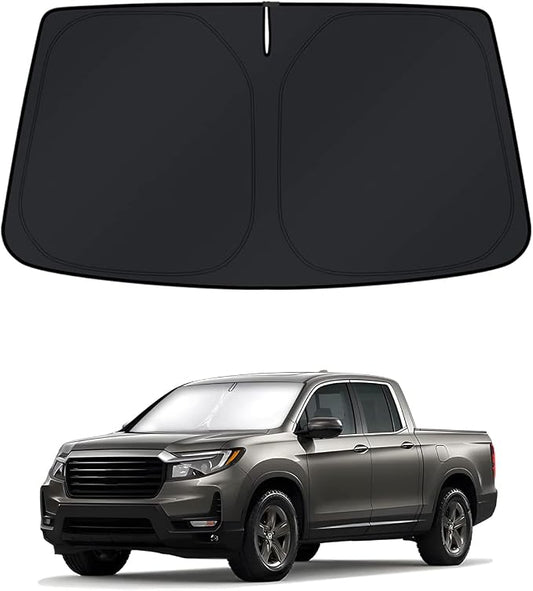 KUST Windshield Sun Shade for Honda Ridgeline Accessories 2017-2025 2026 Window Shade Sun Visor Cover Foldable Blocks UV Rays Keep Your Car Cooler