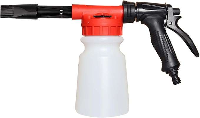 ZIMISI Car Wash Foam Gun, Foam Cannon for Hose, Professional Car Foam Sprayer with 6 Levels Foam Concentration, Spray Gun Cleaner, Connects to Any Garden Hose (Red)