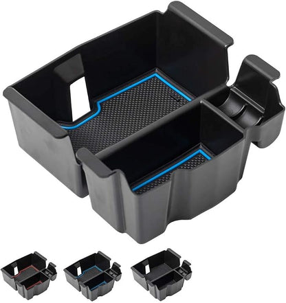 EDBETOS Center Console Organizer Tray Compatible with Jeep Wrangler JL/JLU 2018-2023 2024 2025 2026 and Gladiator JT Truck 2020-2026 Insert Accessories - Won't Covers the light inside (Blue Trim)