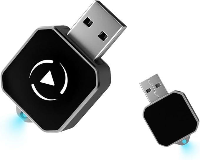 Wireless CarPlay & Android Auto Adapter, Plug & Play 2-in-1 Conversion for Wired Apple CarPlay Cars, USB/USB-C Compatible, Works with iPhone iOS 10+ & Android 11+ Smartphones
