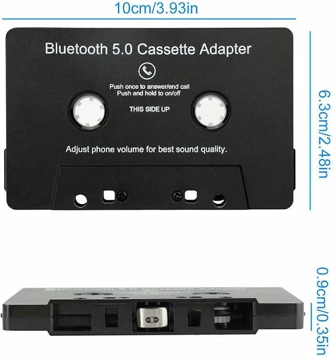 Bluetooth Car Audio Tape Cassette Adapter Converter Max 10M Data Transfer for Smartphones