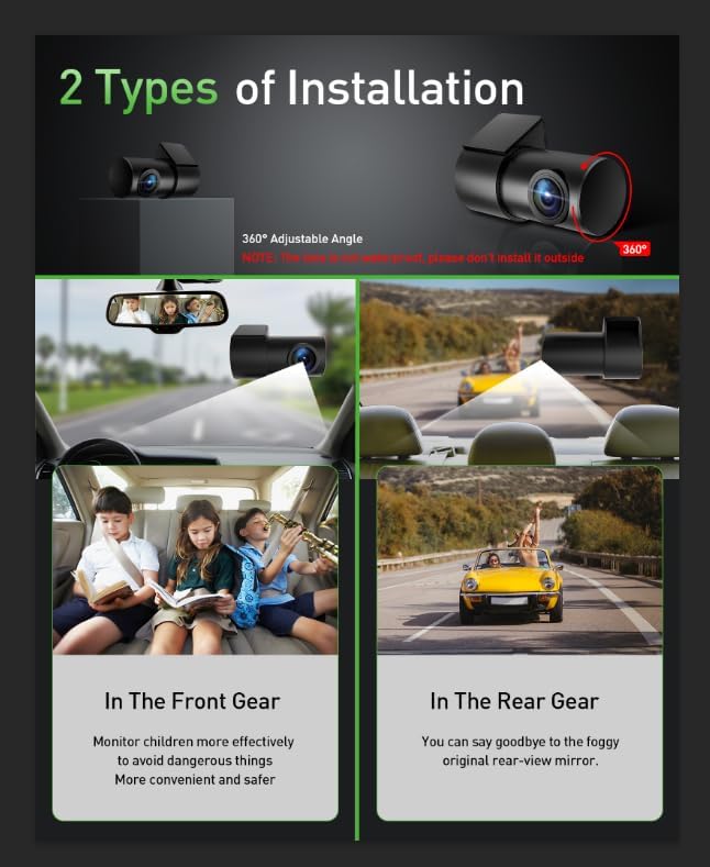 GMAIPOP True 4K Dash Cam Front and Rear with 64GB Card, Wireless WiFi APP Dual Car Camera, Smart Dashcam with AI Night Vision, 24HR Parking Monitor for SUV Truck (Silver)