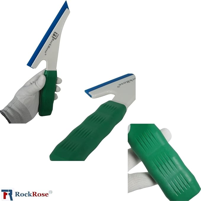 RockRose Doctor Stroke Squeegee – Professional Window Tinting Squeegee & Vinyl Wrap Applicator, Heavy-Duty Rubber Scraper for Auto Glass & Flat Glass Tint Blue