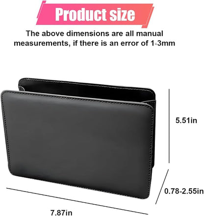 ZIMISI Car Trash Can, Leather Car Garbage Can with One Roll Trash Bag, Foldable Hanging Storage Container, Mini Trash Bin, Vehicle Garbage Organizer Holder for Door Side, Back Seat (Black)