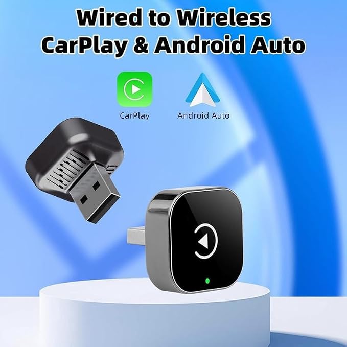 Wireless CarPlay & Android Auto Adapter 2-in-1 Compatible with Ford F-150：2016 2017 2018 2021 2022 2023 2024 2025, Convert Factory Wired to Wireless, Fast Auto-Connect Plug & Play