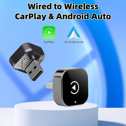 Wireless CarPlay & Android Auto Adapter 2-in-1 Compatible with Ford F-150：2016 2017 2018 2021 2022 2023 2024 2025, Convert Factory Wired to Wireless, Fast Auto-Connect Plug & Play