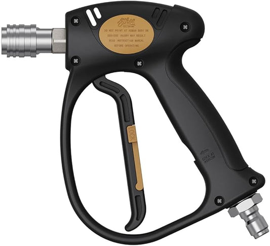 Ethos Swivel Gun – Pressure Washer Gun with 360° Swivel & Auto-Locking 1/4" Quick Connect, Short Pressure Washer Gun for Car Wash, High Pressure Washer Gun, Power Washer Gun – Foam Cannon Compatible
