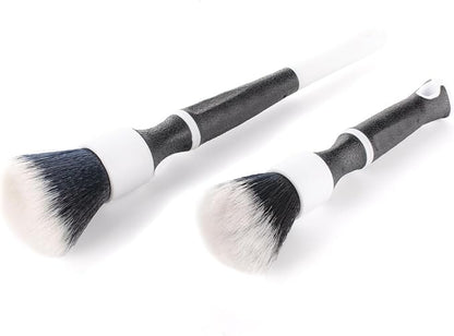 Detail Factory - TriGrip Ultra-Soft Detailing Brush Set - Scratch-Free Cleaning for Exterior, Interior Panels, Emblems, Badges, Gauges, Infotainment Screen - Black Ice