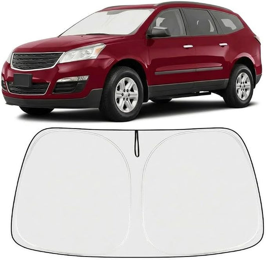 Proadsy 2026 Upgrade Front Windshield Sun Shade Foldable Sunshade Protector Custom Fit 2018-2023 Traverse LS, LT, RS, Redline, Premier, High Country SUV Accessories