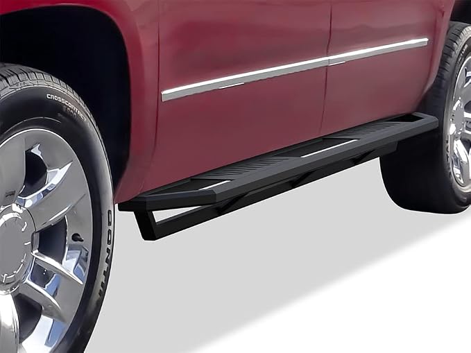 APS 6.5in Side Armor Stainless Steel Running Boards Compatible with Suburban Yukon XL 2005-2020 (Exclude Z71 Hybrid) & Avalanche 03-13 (Without Body Cladding) (Nerf Bars Side Steps Side Bars)