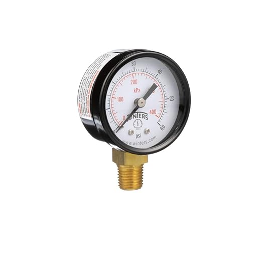 Winters 2 inch Dial Size, Multi Function Economy Utility Dry Pressure Gauge, Brass Internals, Steel Case, Dual Scale 30 inch Hg-0 Vac/kPa, 3-2-3% Accuracy, 1/4" NPT Bottom Mount, Vacuum Pressure Gauge