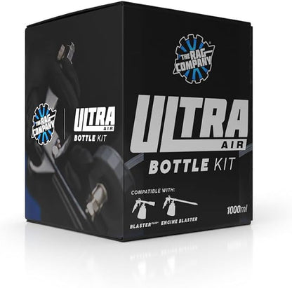 The Rag Company - ULTRA Air Tool Bottle Kit - High-Impact Replacement/Storage Bottle; Lid with Seal; Weighted Silicone Pickup Tube; and 10 Bottle Label Stickers for Contents
