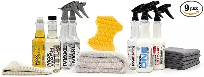 MAXL® Method Complete System 10 Premium Auto Detailing Solution Bundle - All-in-One Car Detailing Kit for Deep Clean, Paint Protection, Instant Gloss, Spot-Free Drying, and Easy Rinse-Off Application