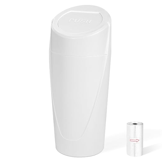 Car Trash Can, Leakproof Mini Car Garbage Can Cup Holder with Lid | Car Door Trash Bin with 20 Trash Bags, Vehicle Front Back Seat Organizers and Storage for Car, Home, Office, White