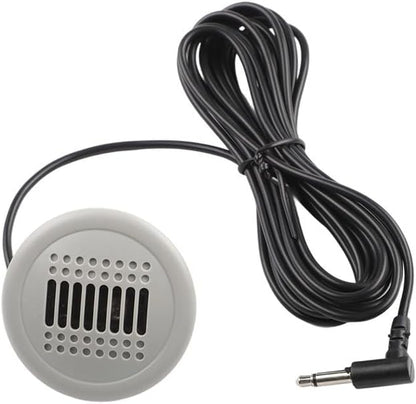 3.5mm Wired Car Audio Microphone, with 300cm Extension Cable, for Compatible for Android Navigation Radio, for BMW for Mercedes-Benz for Skoda for Multivan ABS Shell Gray
