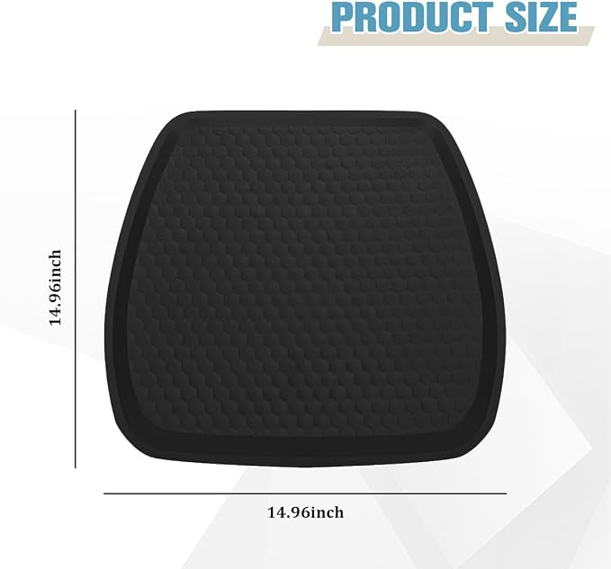 Car Seat Cushion, Comfortable Non-Slip Breathable Vehicle Front Seat Bottom Protector Pad, Automotive Interior Driving Chair Mat Cover, Universal for SUV RV Truck (Black)