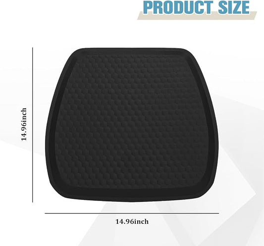 Car Seat Cushion, Comfortable Non-Slip Breathable Vehicle Front Seat Bottom Protector Pad, Automotive Interior Driving Chair Mat Cover, Universal for SUV RV Truck (Black)