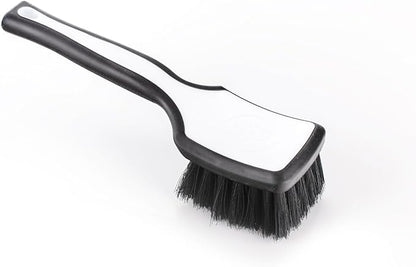 Detail Factory - ProGrip Interior Scrub Brush - Soft Bristles - Rubber Grip for Maximum Stability and Comfort - Curved Head Profile for Better Clearance - Black Ice