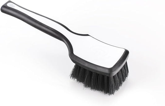 Detail Factory - ProGrip Interior Scrub Brush - Soft Bristles - Rubber Grip for Maximum Stability and Comfort - Curved Head Profile for Better Clearance - Black Ice