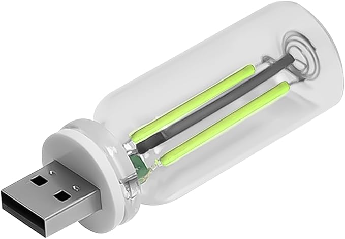 USB LED Car Interior Atmosphere Light, Car USB Night Light, Plug-in Auto Ambient Lighting Retro Lamps, Touch Adjustment LED Automotive Night Lamp Auto Accessories for bedrooms Camping (Green)