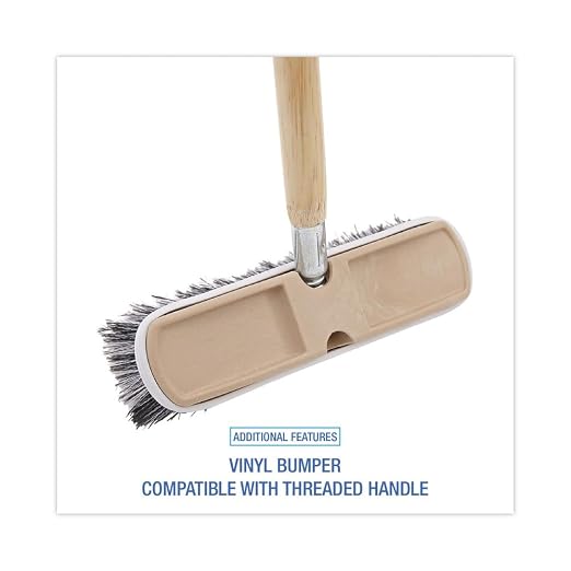 Boardwalk 8410 Polystyrene Vehicle Brush w/Vinyl Bumper, 2 1/2" Bristles, 10" Brush