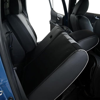 CocheFamilia Custom Fit Corolla Car Seat Covers for Select 2014 2015 2016 2017 2018 2019 Toyota Corolla L LE LE Eco XLE Sedan - Full Set,Leather (Black and Grey)