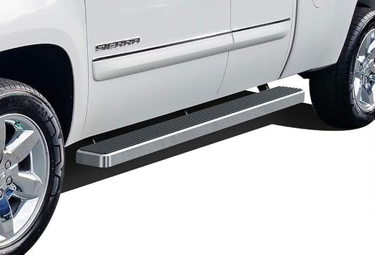 APS (Silver 6in 304 Stainless Steel) Running Boards Side Bar Compatible with Chevy Silverado GMC Sierra 1500 2500 1999-2013 Double Cab & 2500HD 3500 2001-2014 (Exclude CK Classic)