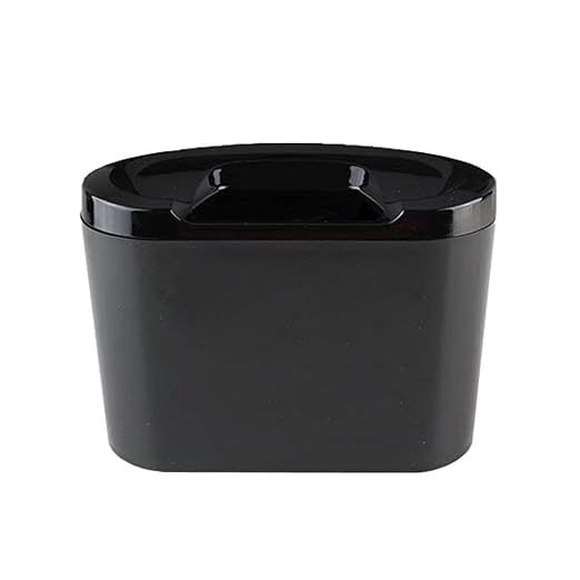 Sakali Portable Mini Car Garbage Can Premium Quality Universal Traveling Portable Car Trash Can (Black)