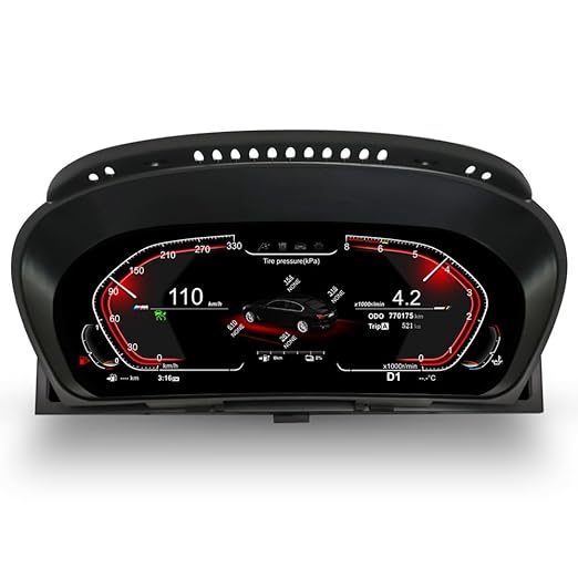12.3 Inch Digital Gauge Cluster Virtual Cockpit for BMW X6 E71 E72 2007-2013 LCD Instrument Dashboard Speedometer Screen Panel Head Unit