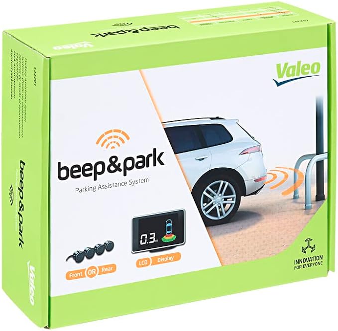 VALEO Beep and Park Parking Assistance Kit with 4 Sensors and LCD Display - Front or Rear Munting 632201