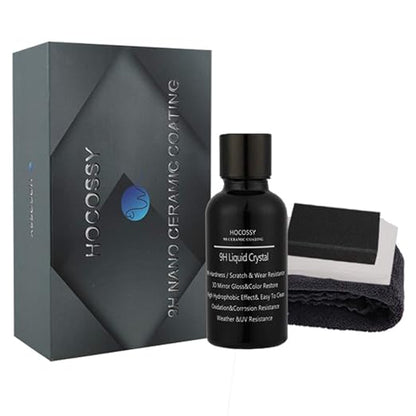 High Gloss 12H 3D Diamond Hardness Nano Super Ceramic Automotive Coating car kit,Hocossy Anti-Scratch Super Hydrophobic Liquid Pro Premium Ceramic Car Coating Paint Sealant Protection-30ml