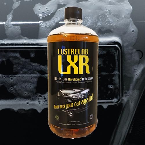 LustreLab LXR All-In-One Acrylionic Auto Car Wash and Wax, Replaces 5 Different Car Care Products and Renews your Vehicles Clear Paint Protective Coating, 1 Quart (32oz)