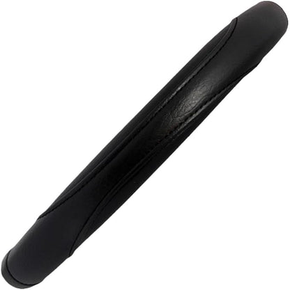 BDK Ergonomic Grip Steering Wheel Cover - Leather Performance Grip for Standard Size Wheels 14.5-15 inch Black